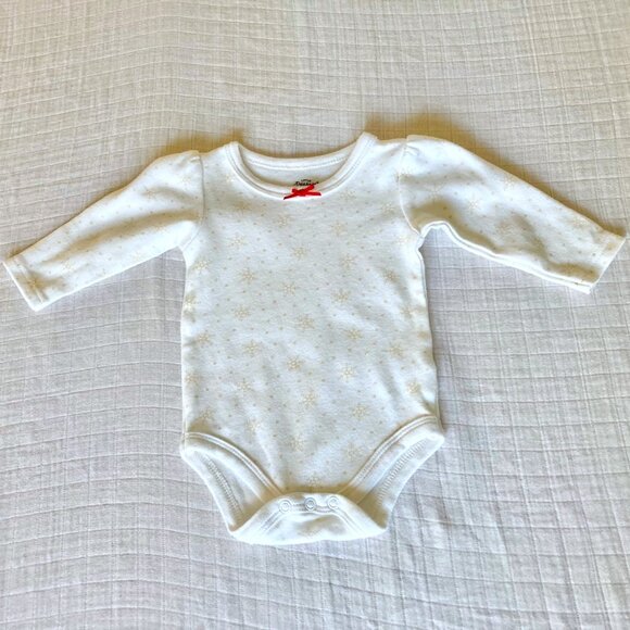 Baby Girl Snowflake Outfit 0-3M - Winter/Holiday/Christmas - Picture 3 of 9